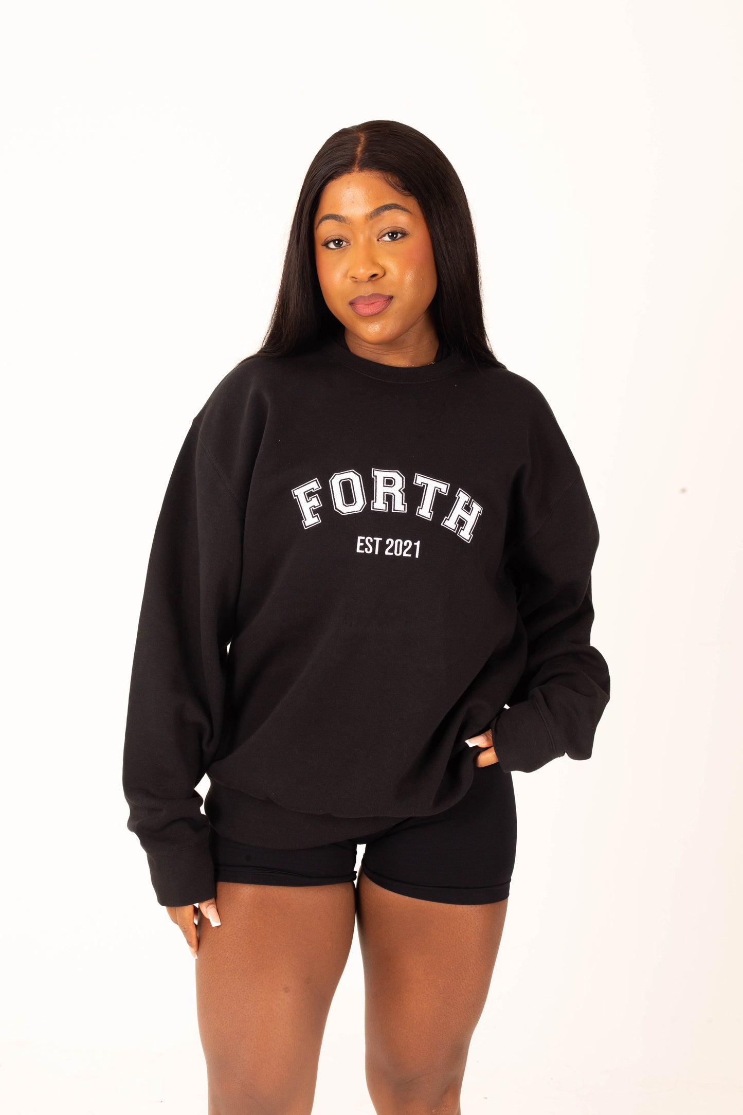 FORTH Everyday Varsity Sweatshirt Black