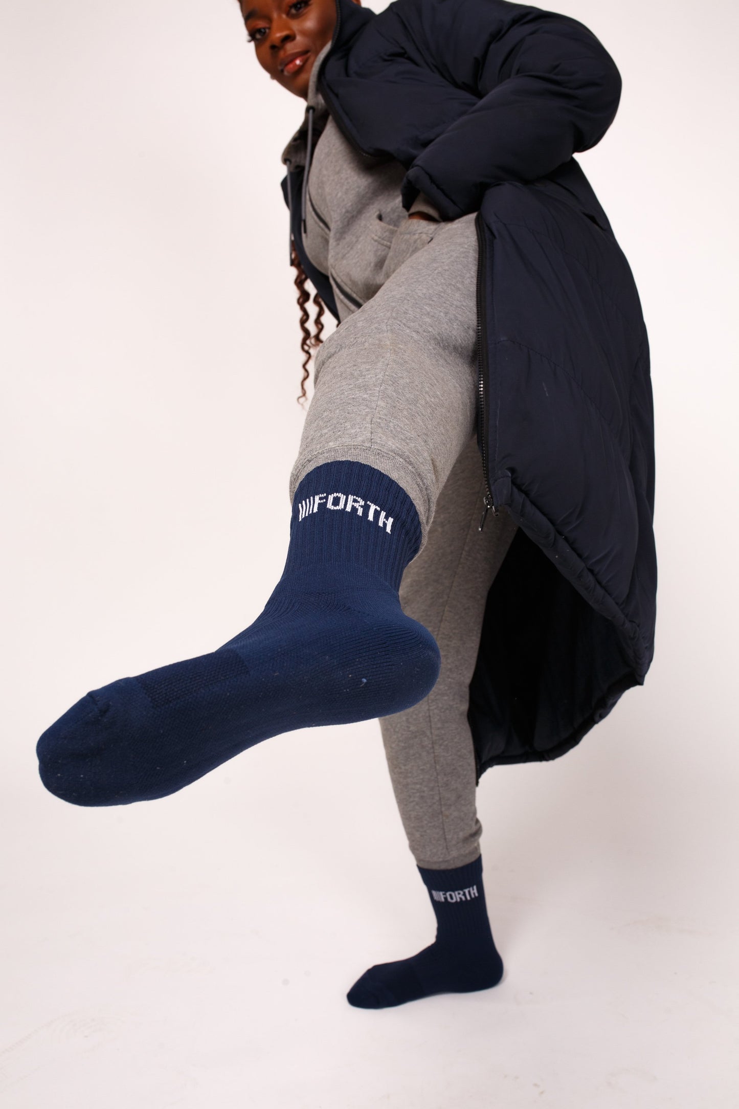 NAVY Crew Socks